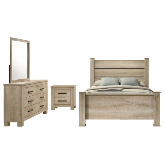 Oakglen 4-piece Queen Bedroom Set Weathered Oak