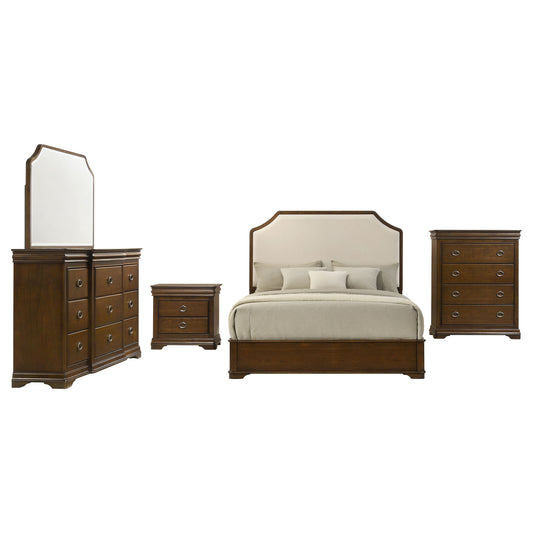 Garland 5-piece Eastern King Bedroom Set Brown Cherry