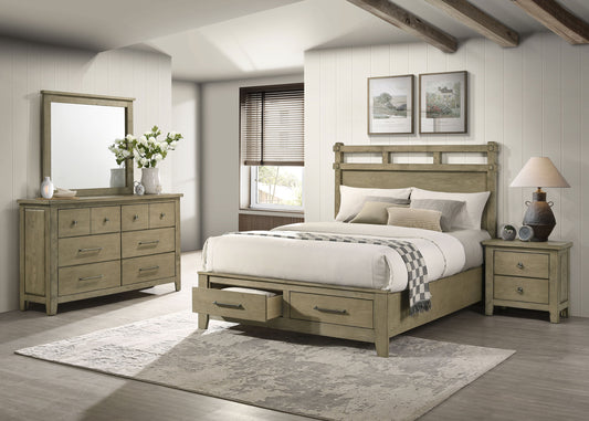 Hazlewood 4-piece Queen Bedroom Set Vineyard Oak