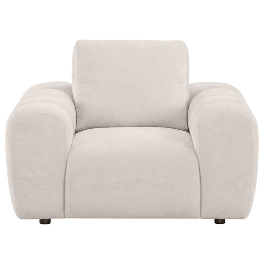 Burnett Chenille Upholstered Accent Chair Ivory