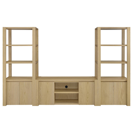 Laurelton 3-piece Entertainment Center TV Stand Light Oak