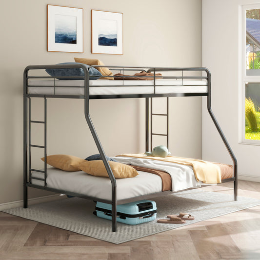 Carson Metal Twin Over Full Bunk Bed Glossy Black