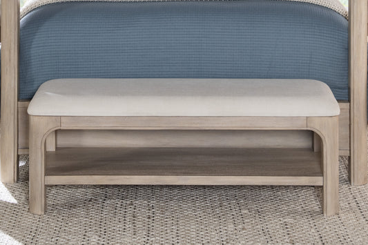 Solano 52-inch Bedroom Bed End Bench Weathered Mango