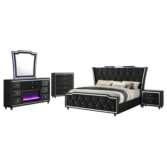 Lorient 5-piece Queen Bedroom Set Black