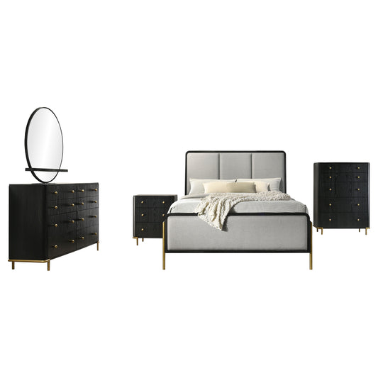 Arini 5-piece Queen Bedroom Set Black and Grey