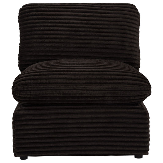 Collins Modular Armless Chair Chocolate Brown