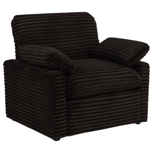 Collins Upholstered Power Recliner Chair Chocolate Brown