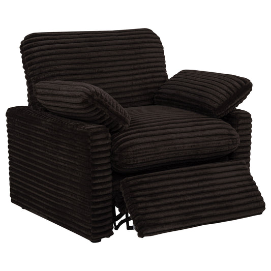 Collins Upholstered Power Recliner Chair Chocolate Brown