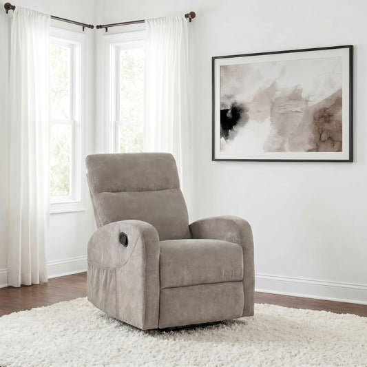 Hamilton Chenille Manual Recliner Sand