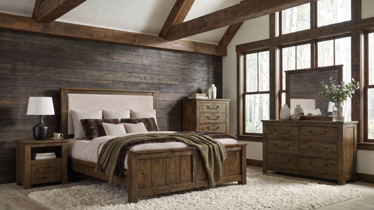 Doherty 5-piece Eastern King Bedroom Set Rustic Brown