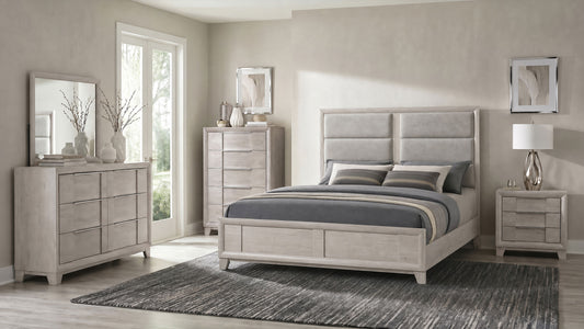 Farre 5-piece Eastern King Bedroom Set Washed Grey