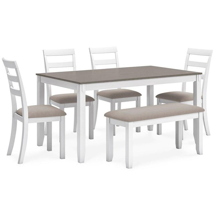 Dining table set w/bench