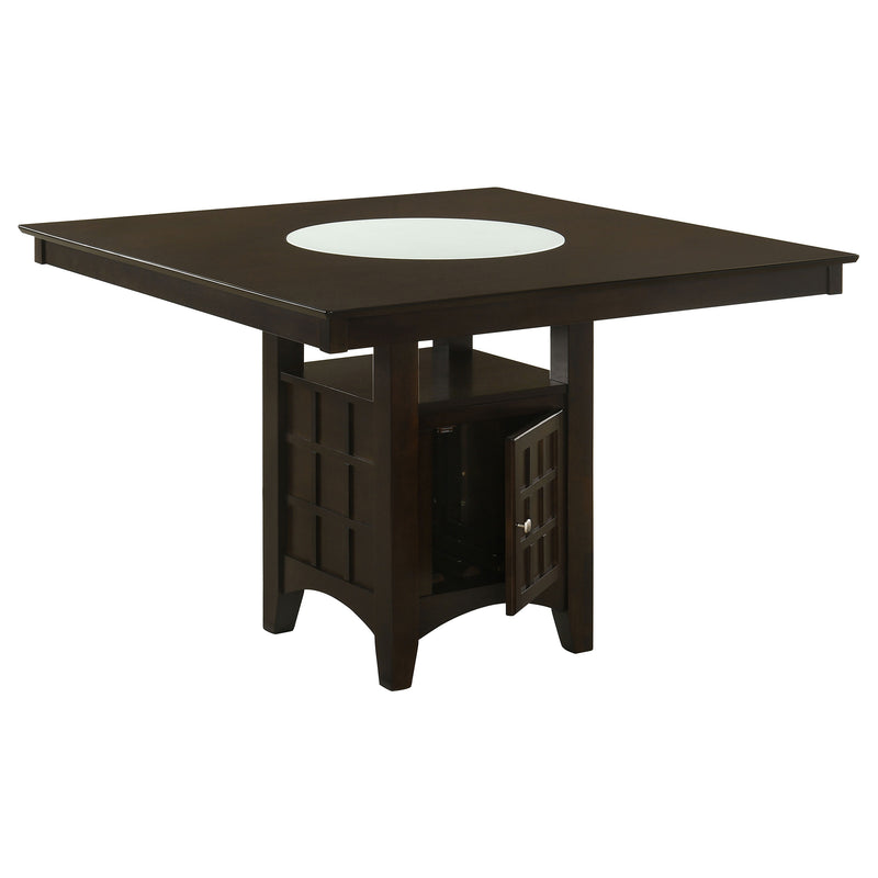 Gabriel Square Counter Height Dining Table with Storage Cappuccino