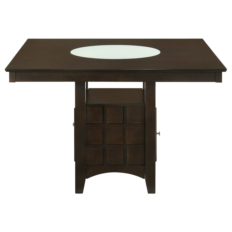 Gabriel Square Counter Height Dining Table with Storage Cappuccino