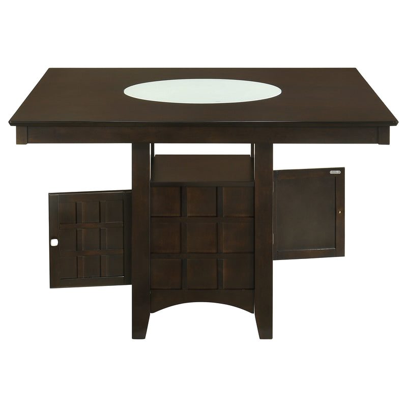 Gabriel Square Counter Height Dining Table with Storage Cappuccino