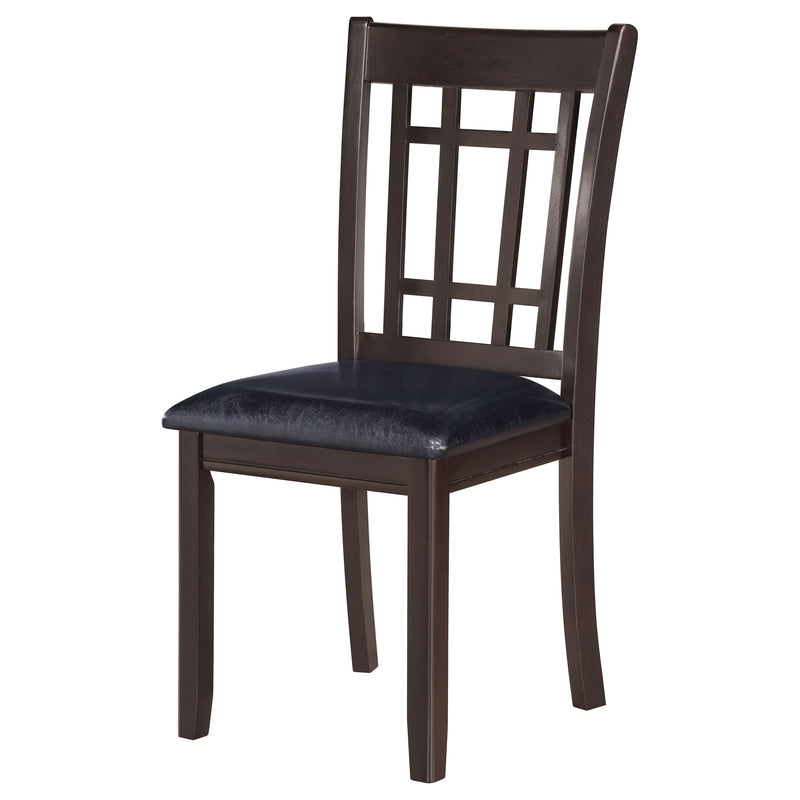Lavon Wood Dining Side Chair Black and Espresso (Set of 2)