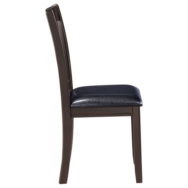 Lavon Wood Dining Side Chair Black and Espresso (Set of 2)