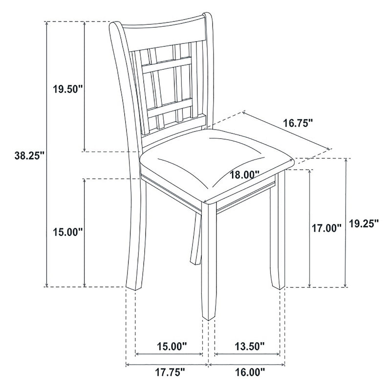 Lavon Wood Dining Side Chair Black and Espresso (Set of 2)