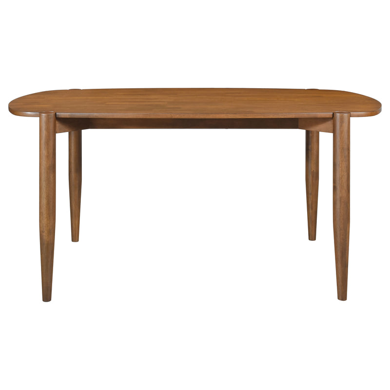 Dortch 5-piece Oval Dining Set with Upholstered Chairs Walnut