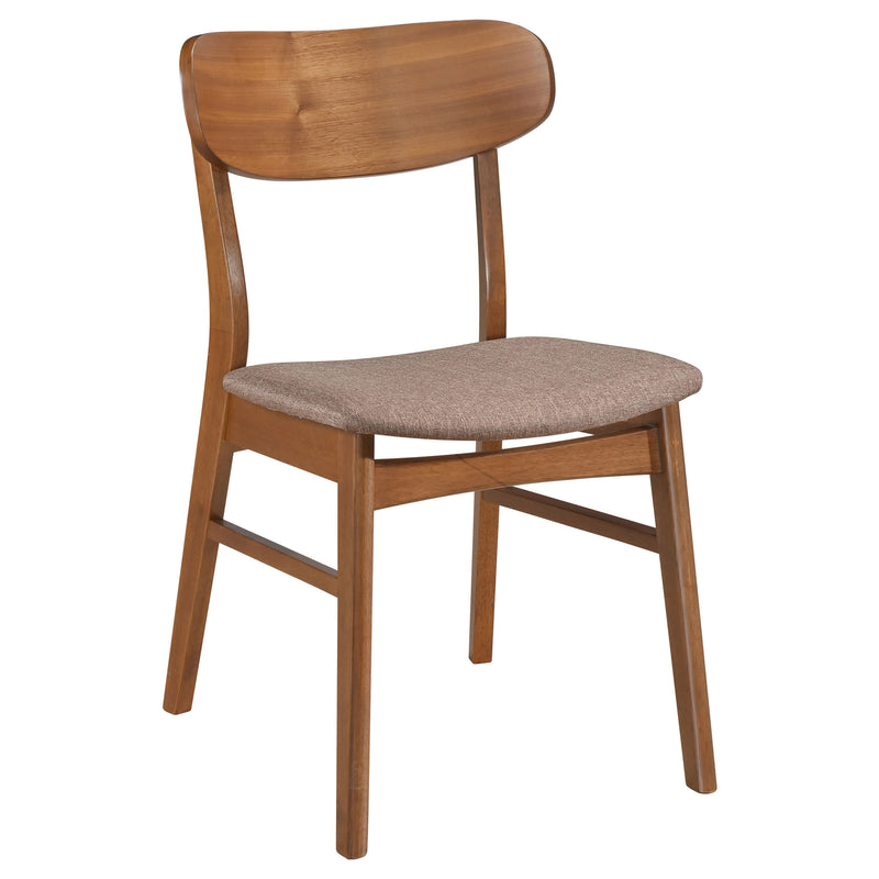 Dortch 5-piece Oval Dining Set with Upholstered Chairs Walnut