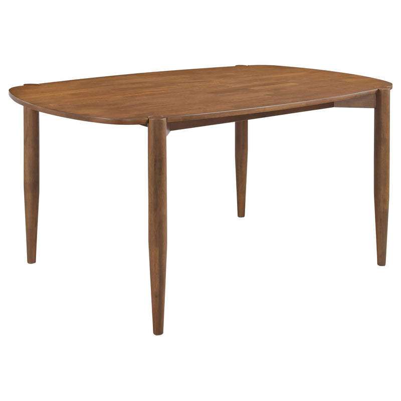 Dortch 7-piece Oval Dining Set with Upholstered Chairs Walnut