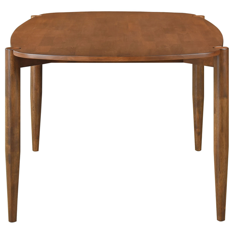 Dortch 7-piece Oval Dining Set with Upholstered Chairs Walnut