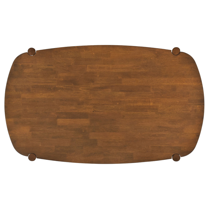 Dortch 7-piece Oval Dining Set with Upholstered Chairs Walnut