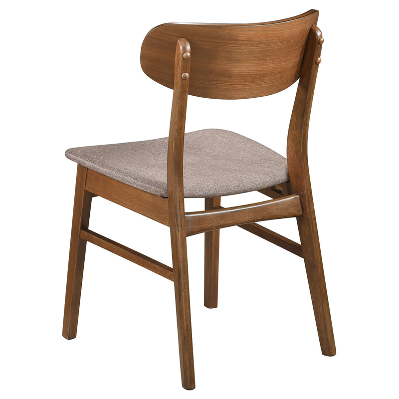 Dortch 7-piece Oval Dining Set with Upholstered Chairs Walnut