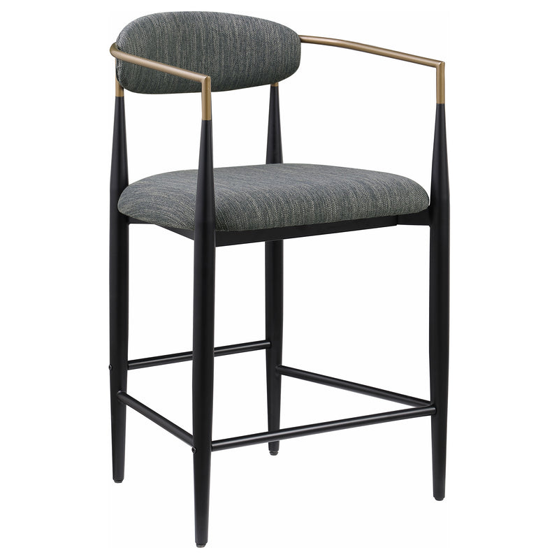 Tina Fabric Upholstered Counter Chair Grey (Set of 2)