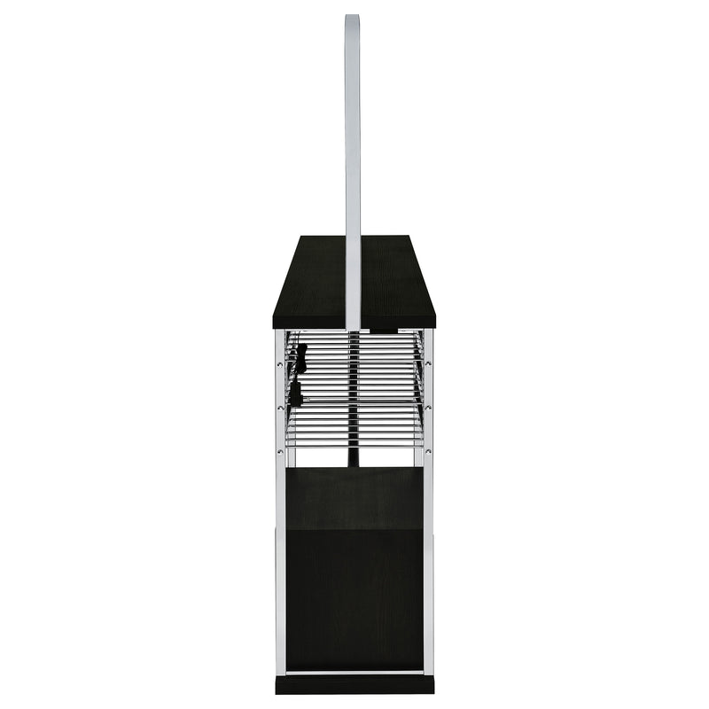 Risley 2-door Circular LED Wine Cabinet Dark Charcoal