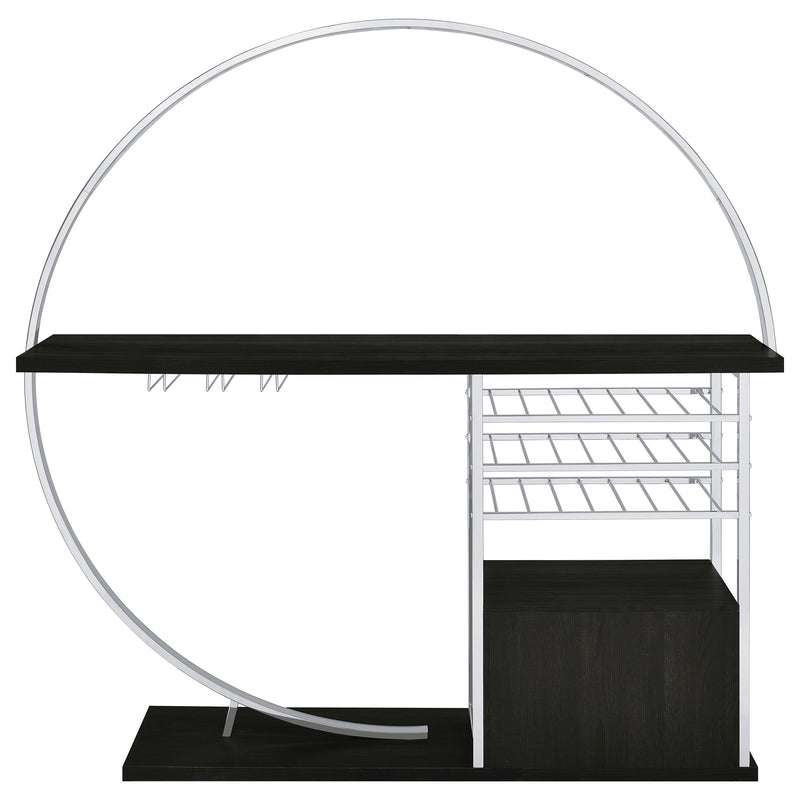 Risley 2-door Circular LED Wine Cabinet Dark Charcoal