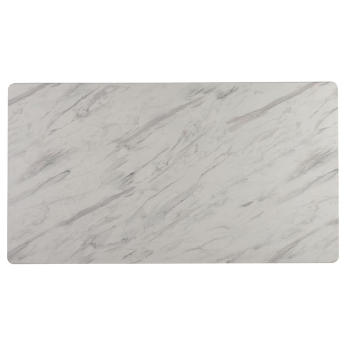 Everett 6-piece Rectangular Dining Table Set Natural Walnut