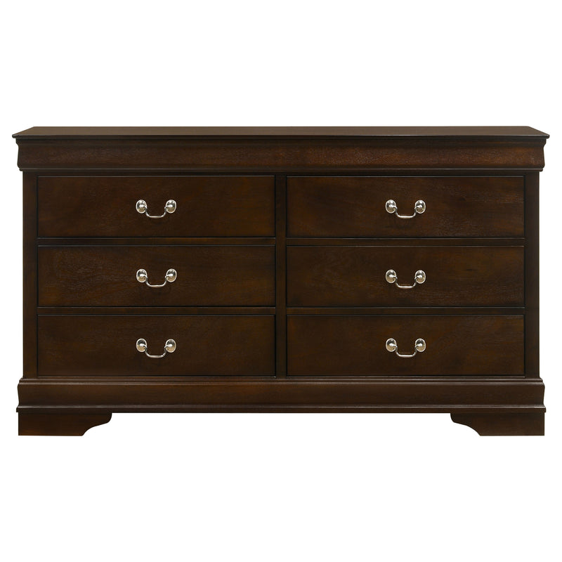 Louis Philippe 5-piece Twin Bedroom Set Cappuccino