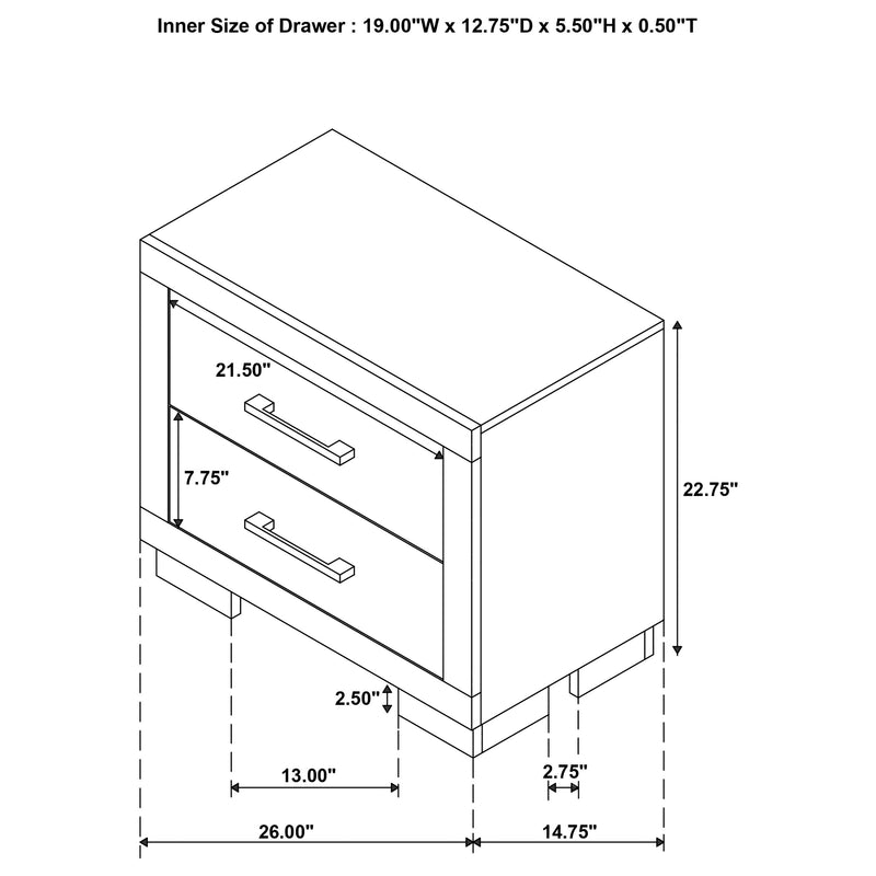 Jessica 5-piece Queen LED Bedroom Set Snow White