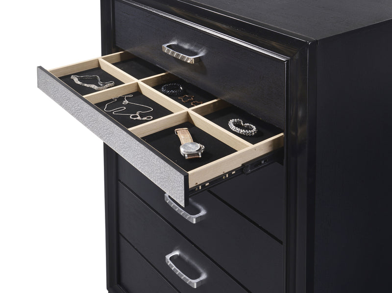 Miranda 6-drawer Bedroom Chest Black