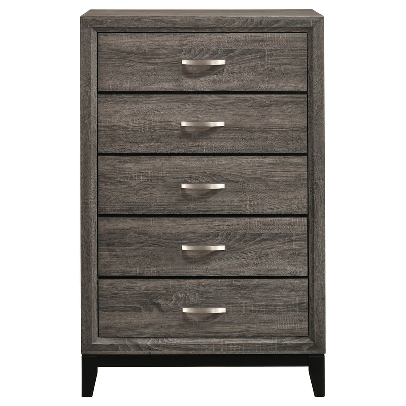 Watson Five-piece Queen Bedroom Set Grey Oak