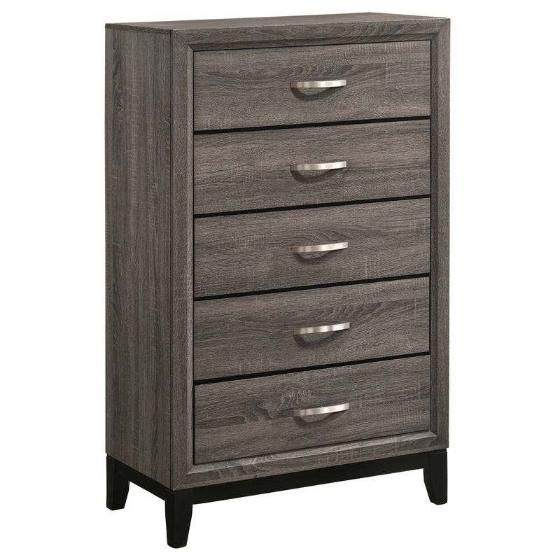 Watson Five-piece Twin Bedroom Set Grey Oak