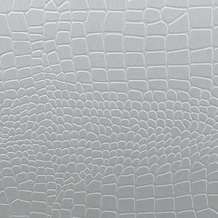 Gunnison Wood Eastern King LED Panel Bed Silver Metallic