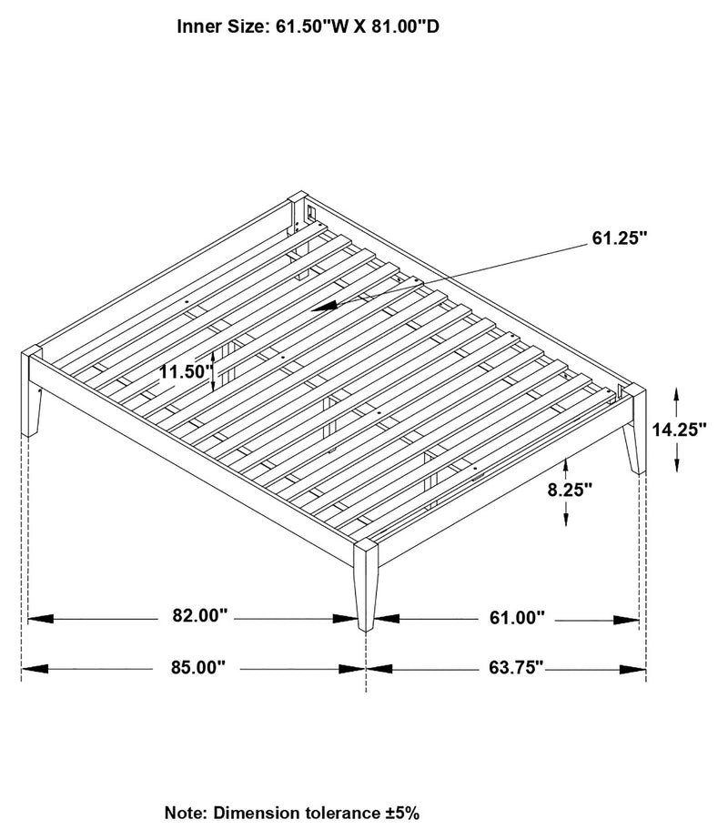 Hounslow Queen Universal Platform Bed White