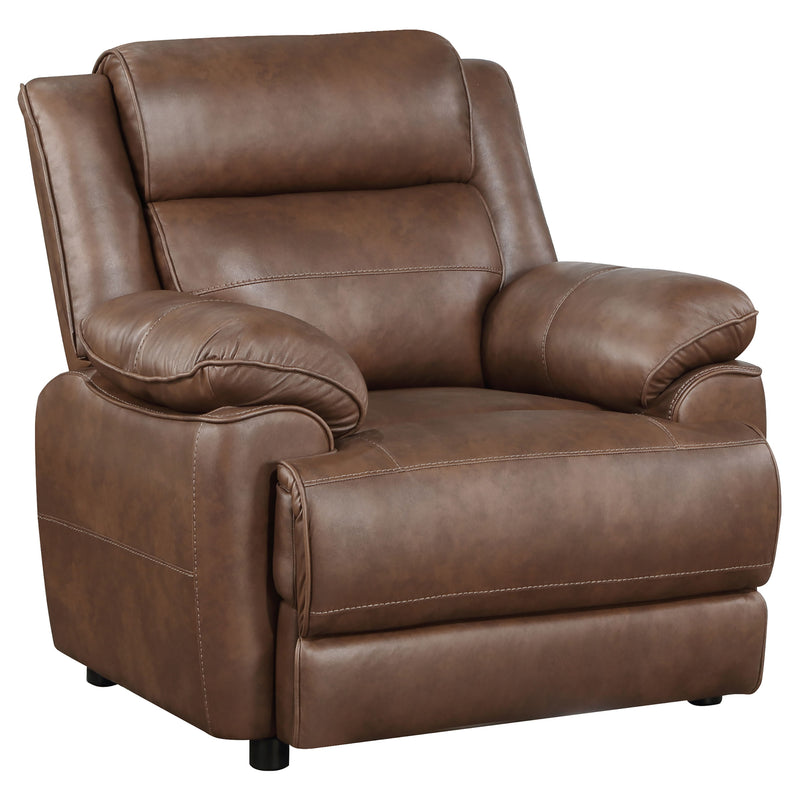 Ellington 3-piece Upholstered Padded Arm Sofa Set Dark Brown