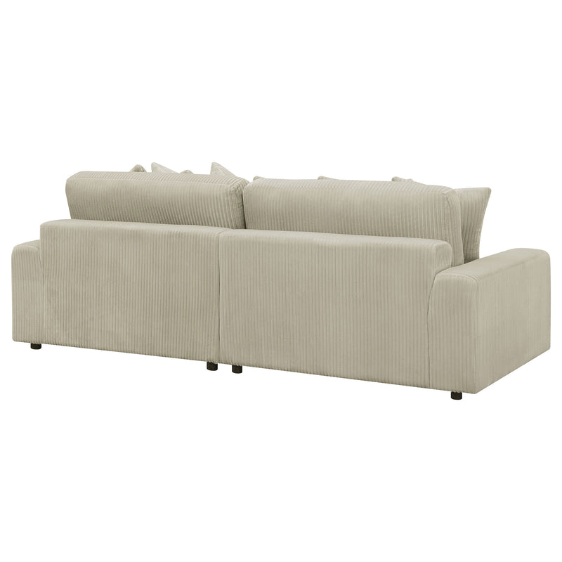 Blaine 2-Piece Corduroy Reversible Chaise Sectional Sofa Sand