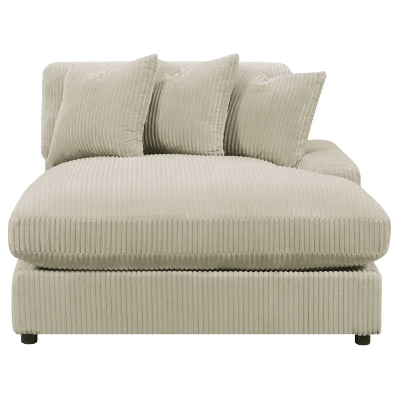 Blaine 3-Piece Corduroy Reversible Chaise Sectional Sofa Sand