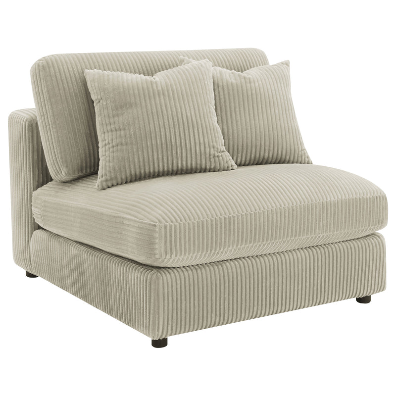 Blaine 3-Piece Corduroy Reversible Chaise Sectional Sofa Sand
