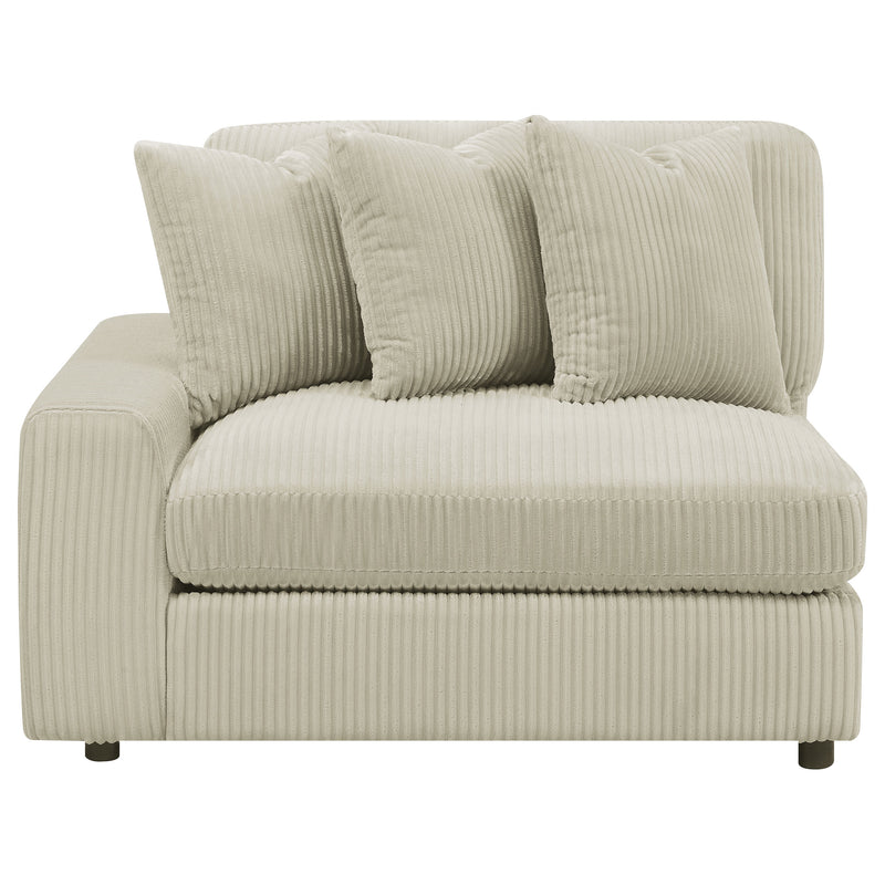 Blaine 3-Piece Corduroy Reversible Chaise Sectional Sofa Sand