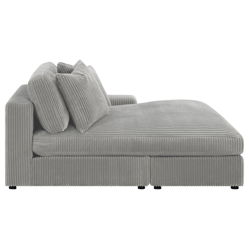 Blaine 2-Piece Corduroy Reversible Chaise Sectional Sofa Fog