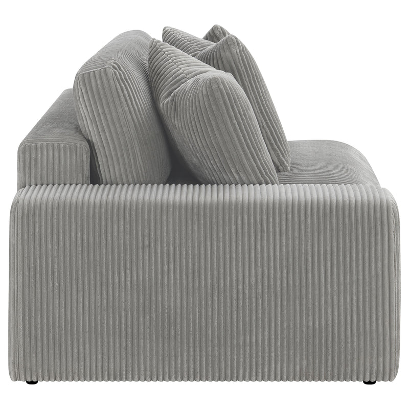 Blaine 2-Piece Corduroy Reversible Chaise Sectional Sofa Fog