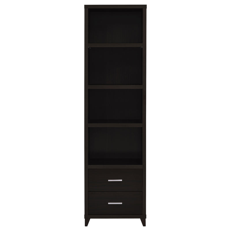Lewes 4-shelf Engineered Wood Media Tower Cappuccino