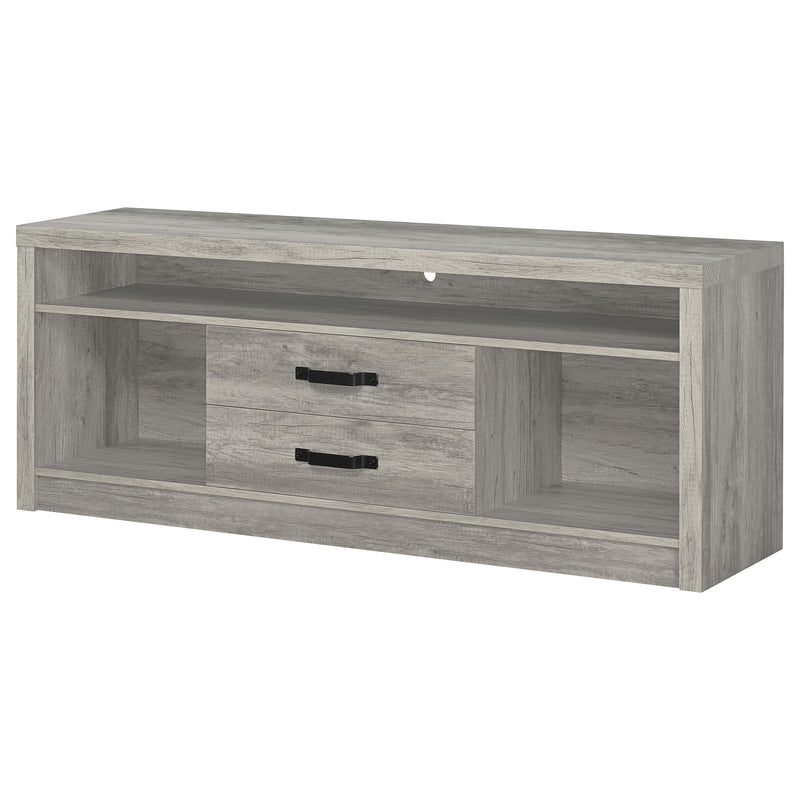 Burke 2-drawer Engineered Wood 59-inch TV Stand Grey Driftwood