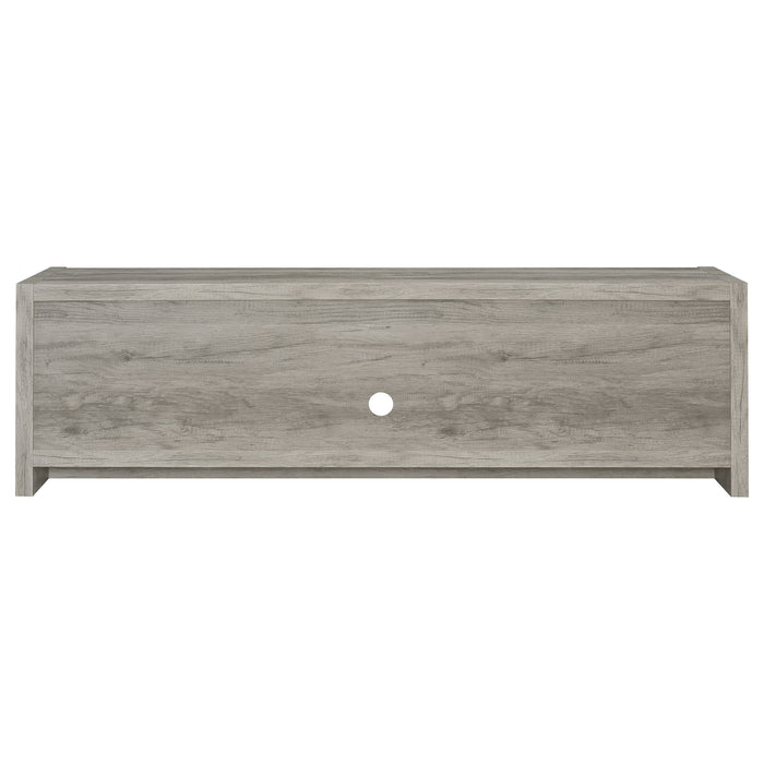 Burke 2-door Engineered Wood 71-inch TV Stand Grey Driftwood