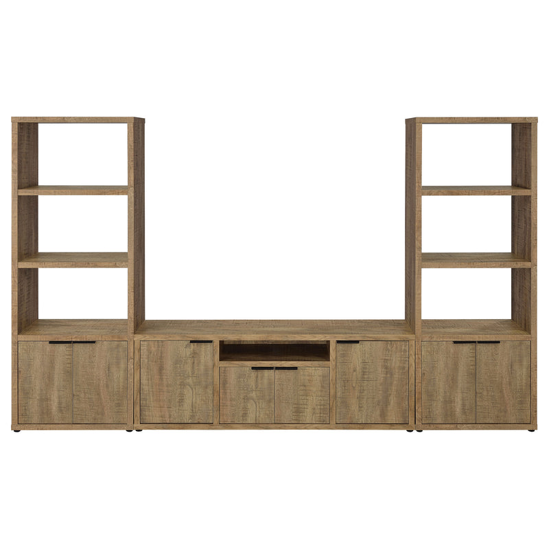 Tabby TV Stand for TVs up to 65 Inches with 4-Door Storage in Mango